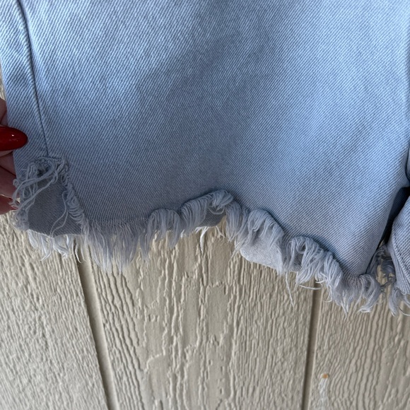 7 for all Mankind Light Blue Denim Women Shorts - Picture 6 of 11